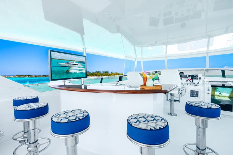 Escape flybridge bar