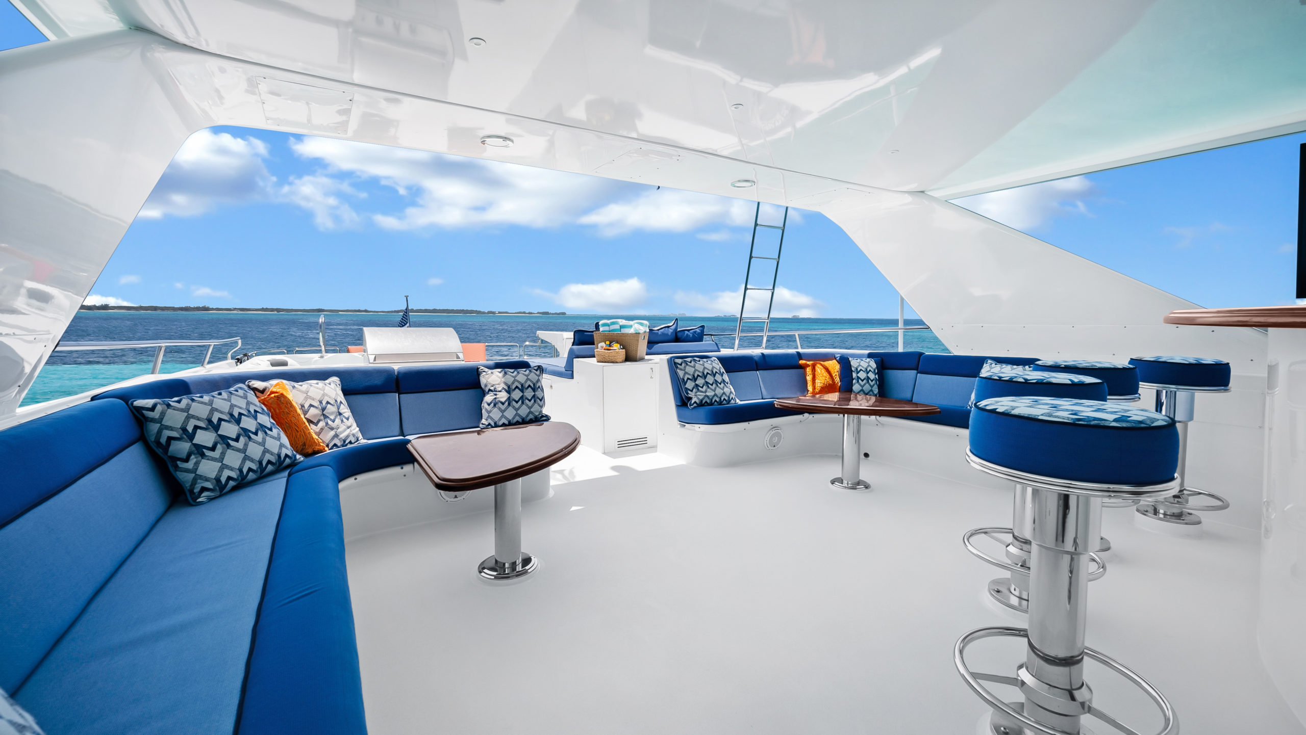 Escape flybridge seating area