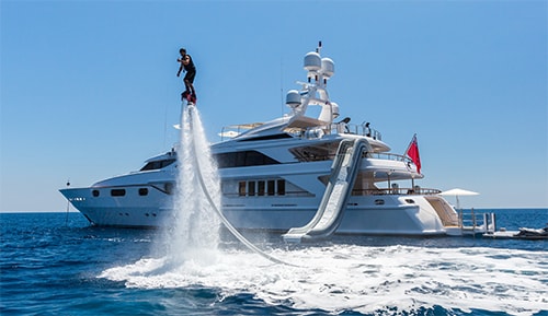 Charter Yachts with Flyboard