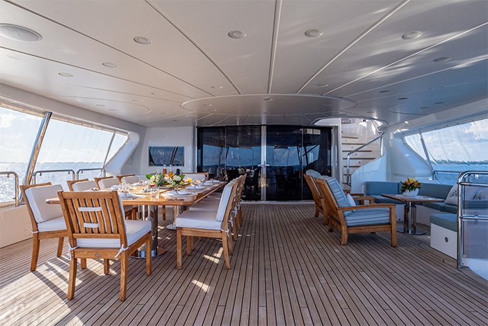 Motor yacht Namaste bridge deck b