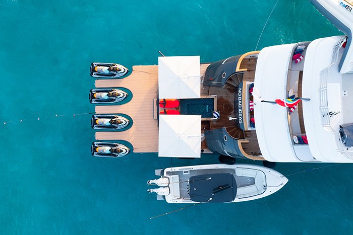 Motor Yacht No Bad Ideas 160ft aerial b