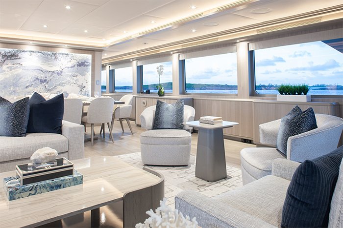 Motor Yacht No Bad Ideas 160ft main salon b