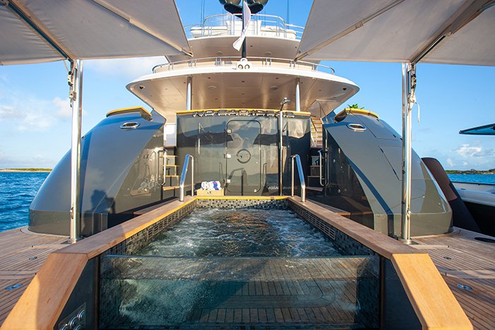 Motor Yacht No Bad Ideas 160ft swim platform jacuzzi
