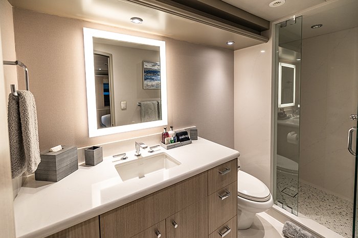 Motor Yacht No Bad Ideas 160ft VIP bathroom