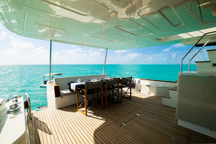 Motor Yacht Normans T4 aft deck 1