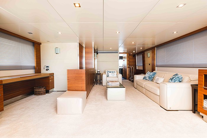Motor yacht Sea Axis Sky Lounge Looking Forward