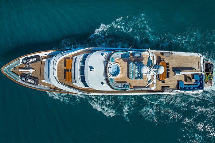 Motor yacht Sweet Escape aerial view
