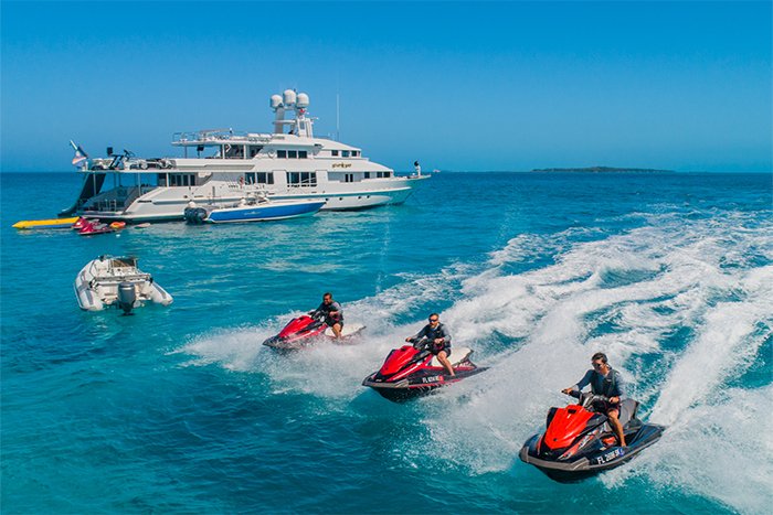 Starship yacht and toys