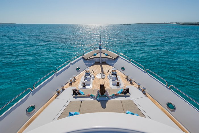 Starship yacht forward deck