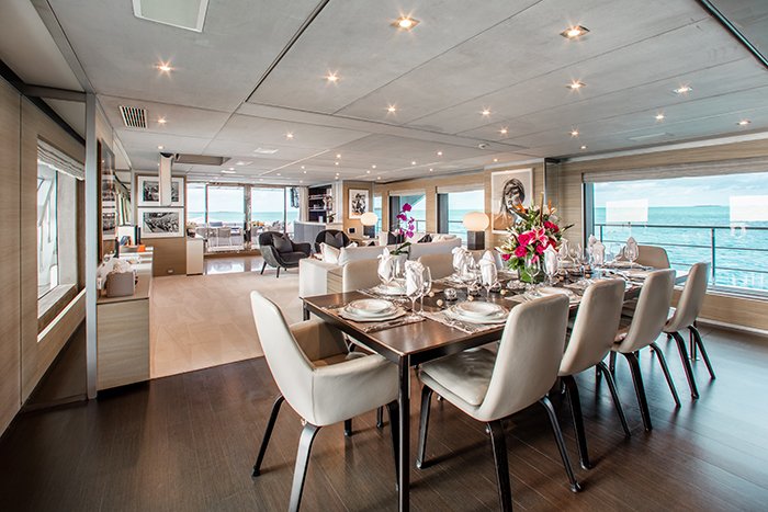 Yacht Emina formal dining