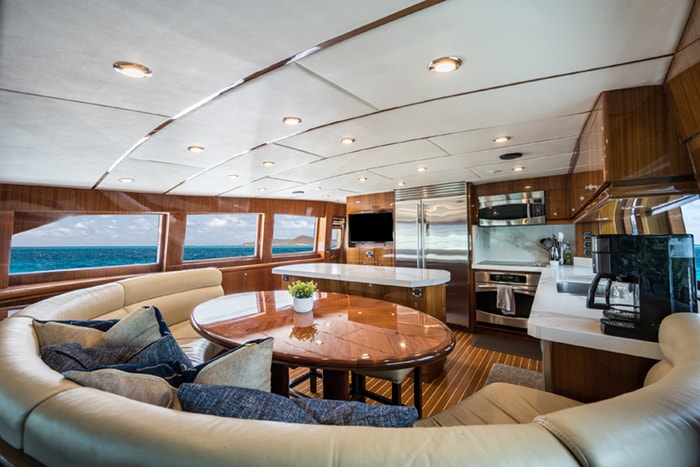 Yacht Limitless Galley Seating