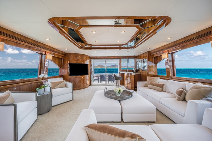 Yacht Limitless Main Salon Looking Aft