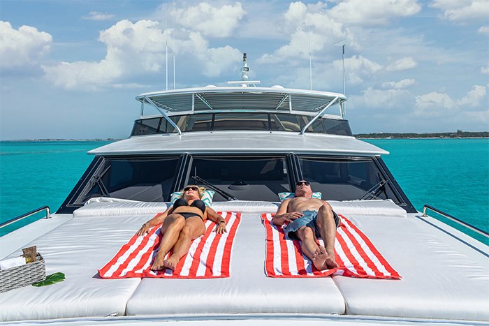 Yacht Margate deck lounging