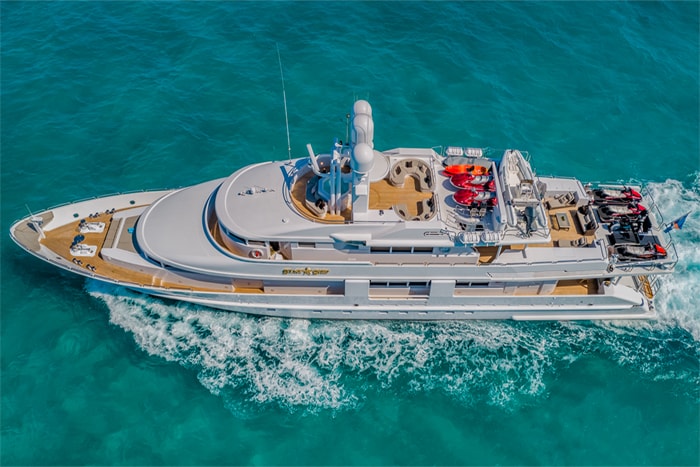 Yacht Starship aerial view